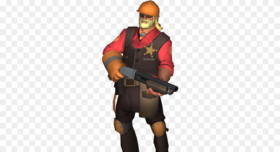 Team Fortress Assault Rifle, Clothing, Vest, Adult, Person Png Image