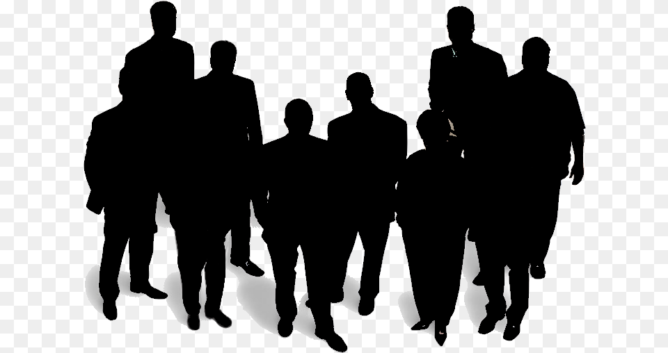 Team Group Of Men Silhouette, People, Person, Walking, Adult Free Png