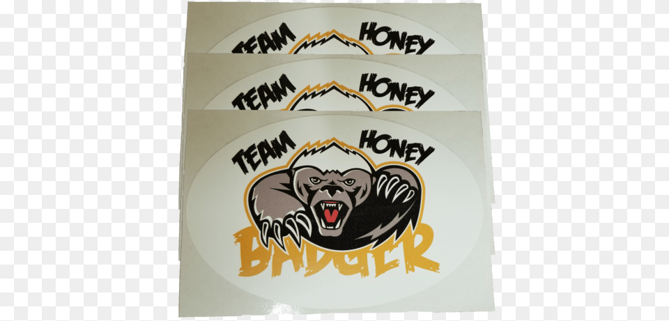 Team Honey Badger Sticker Honey Badger Mascot Claw Shower Curtain, Advertisement, Poster, Person, Face Free Transparent Png
