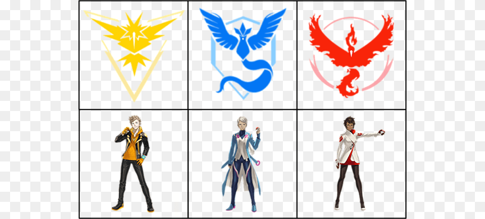 Team Instinct Pokemon Go Team Leaders, Person, Animal, Bird, Chicken Free Transparent Png