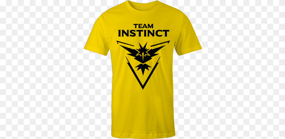 Team Instinct Yellow Cotton Shirt Pokemon Go Instinct Logo, Clothing, T-shirt, Symbol Png Image