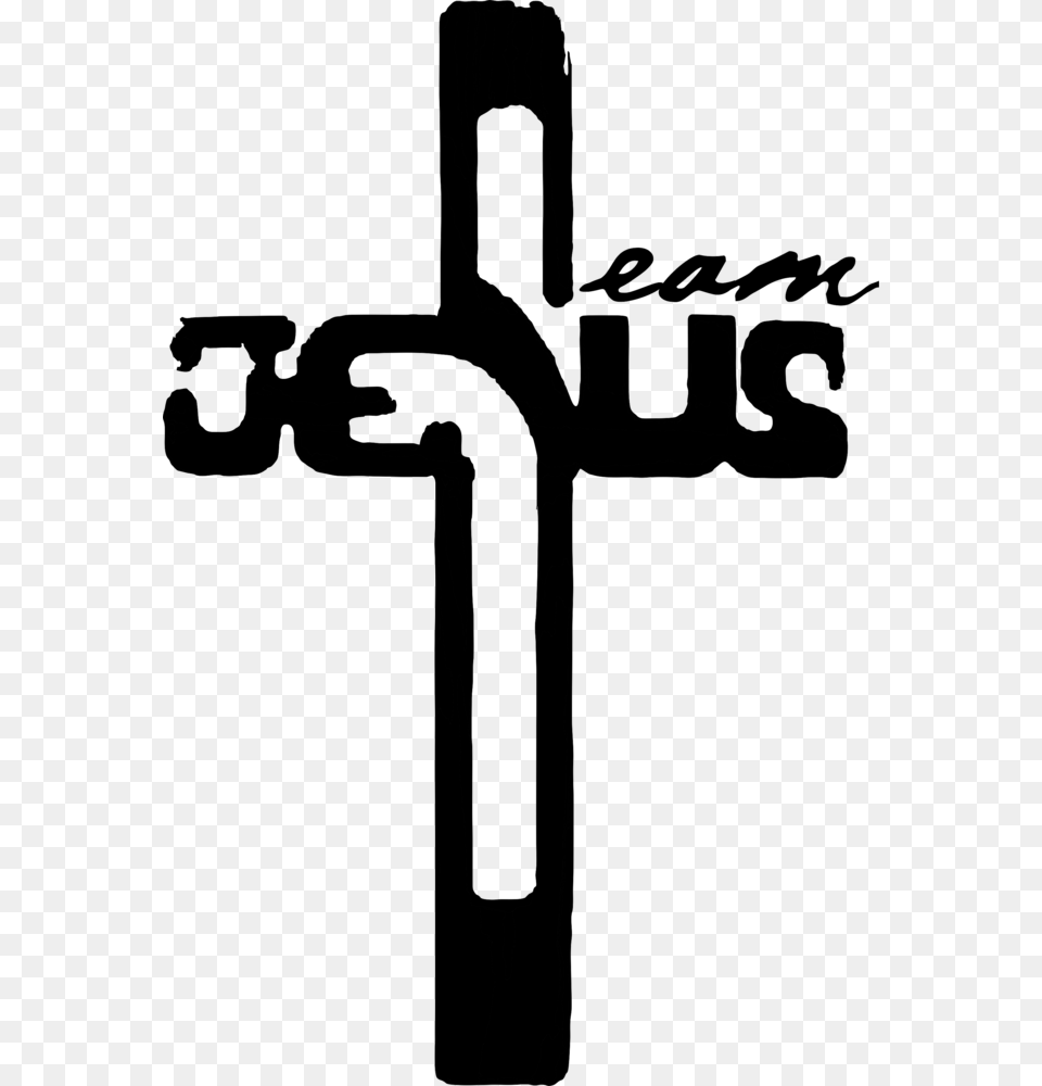 Team Jesus Jesus Cross, Gray Free Png