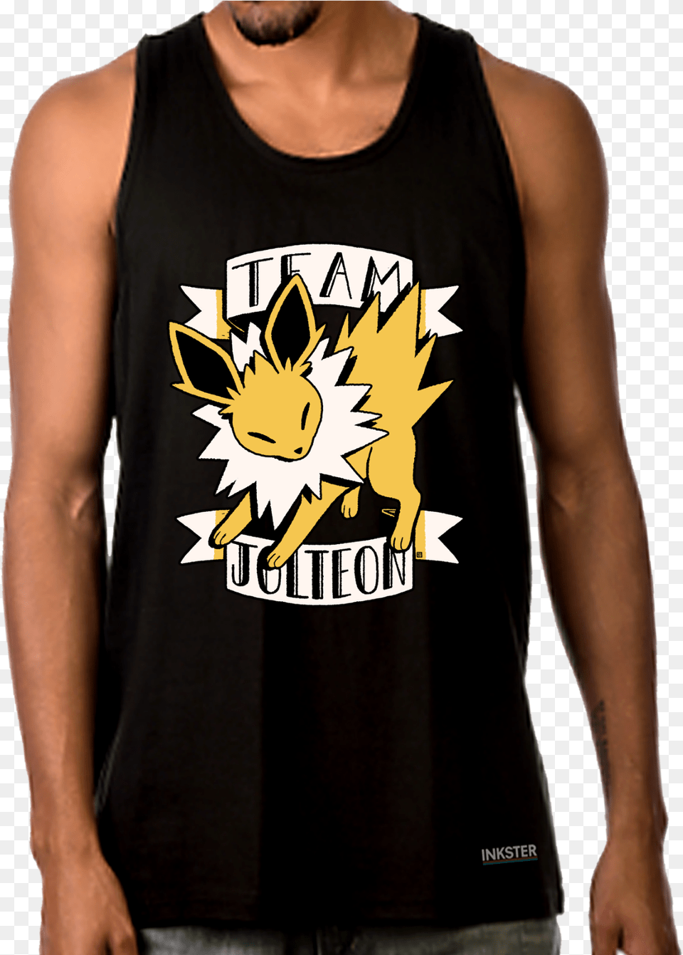 Team Jolteon, Clothing, Tank Top, Adult, Male Png Image