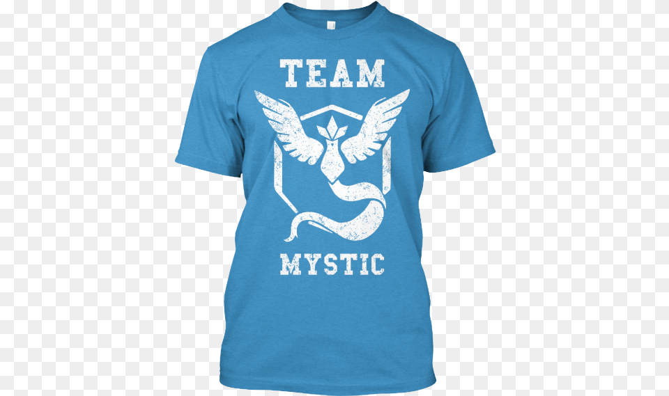 Team Mystic Heathered Bright Turquoise T Shirt Front Pokemon Go Team Mystic, Clothing, T-shirt Free Png Download