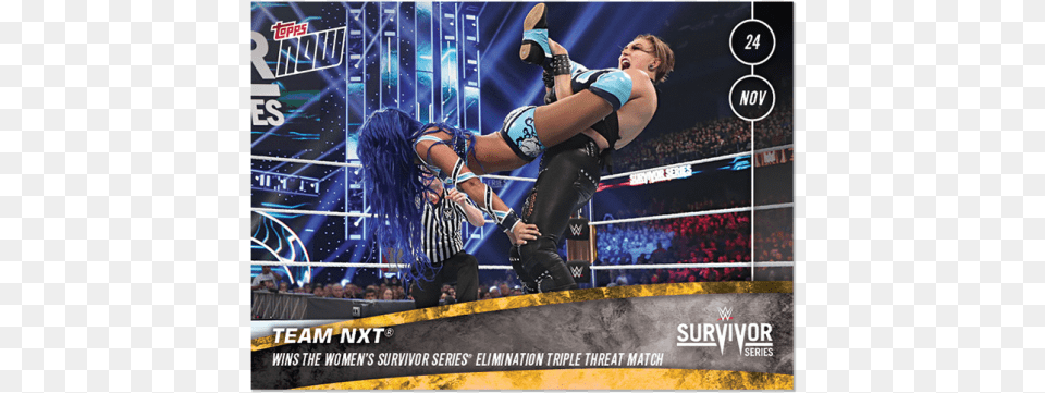 Team Nxt Wins The Women S Survivor Series Elimination Rhea Ripley Vs Sasha Banks, Adult, Female, Person, Woman Png