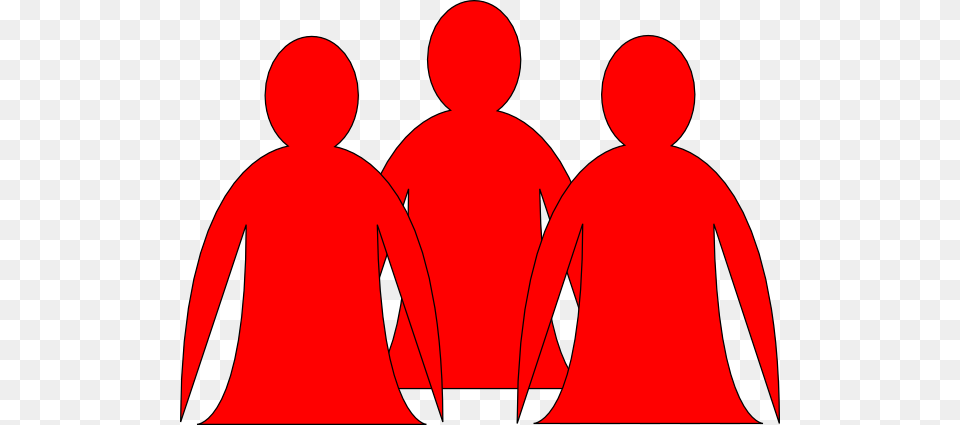 Team Of People Clipart Red, Clothing, Long Sleeve, Sleeve, Hoodie Png Image