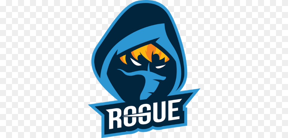 Team Rogue Signs Seven New Players To Its Professional Fortnite, Logo, Sticker, Person Free Transparent Png