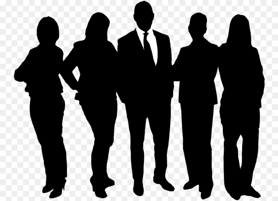 Team Silhouettes Corporate Human Group Office Employee Silhouette, Accessories, Tie, Suit, Tuxedo Png
