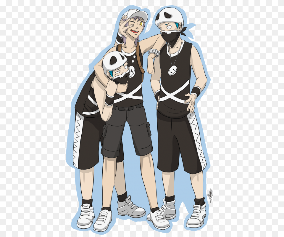 Team Skull Pokemon Moon In Team Skull, Book, Publication, Comics, Person Free Png