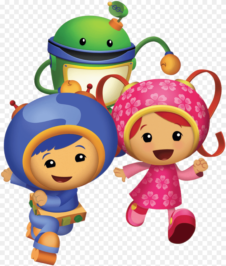 Team Transparent Cartoon Team Umizoomi Milli And Geo Bot, Face, Head, Person, Doll Png