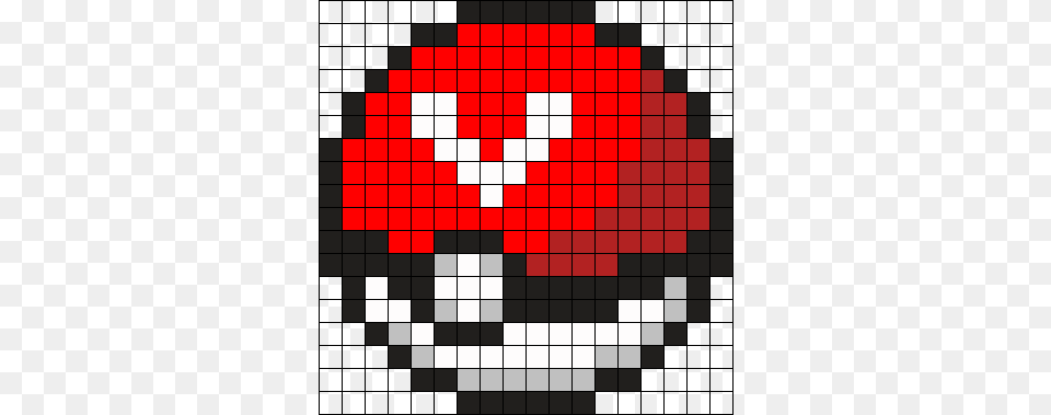 Team Valor Pokeball Perler Bead Pattern Bead Sprite Pokeball Pixel Art Free Png