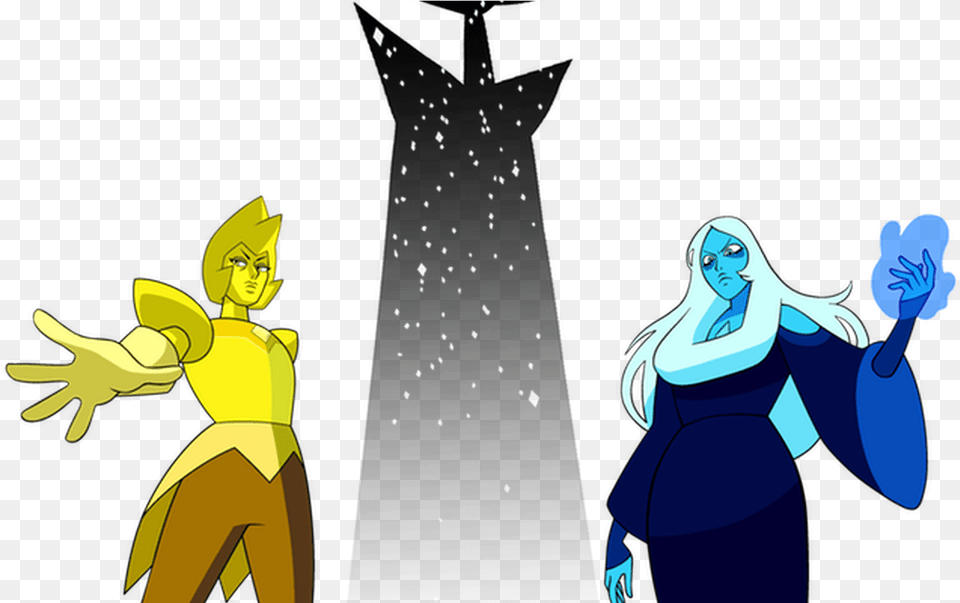 Team Yellow Team Blue Team Pink And White Stands White Diamond Court Of Steven Universe, Adult, Person, Female, Baby Free Png Download