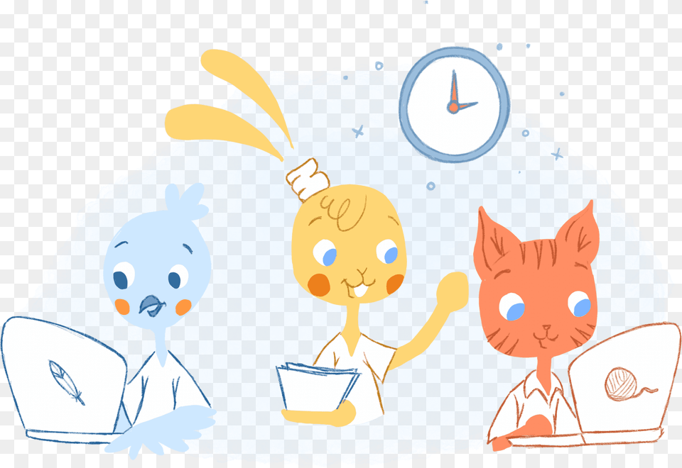 Teamwork Cartoon, Baby, Person, Animal, Cat Free Transparent Png