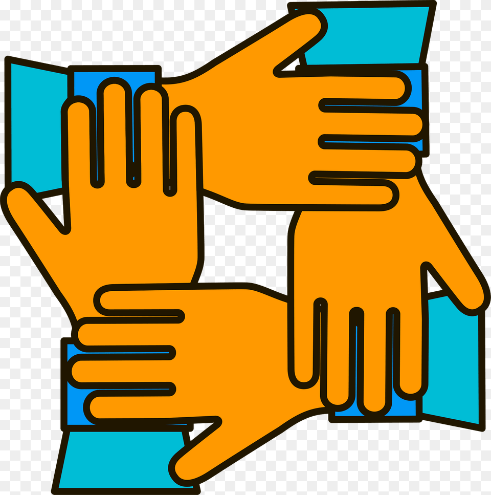 Teamwork Clipart, Clothing, Glove, Body Part, Hand Png Image