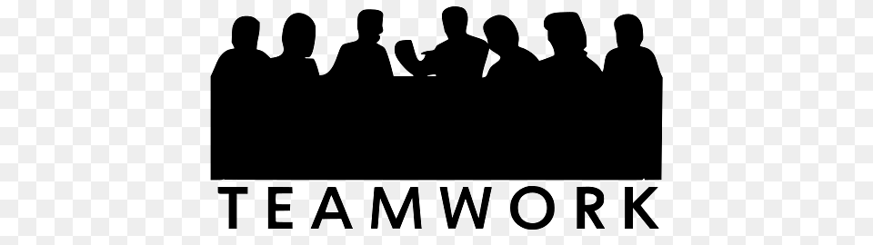 Teamwork Silhouette, People, Person, Crowd, Adult Free Png Download