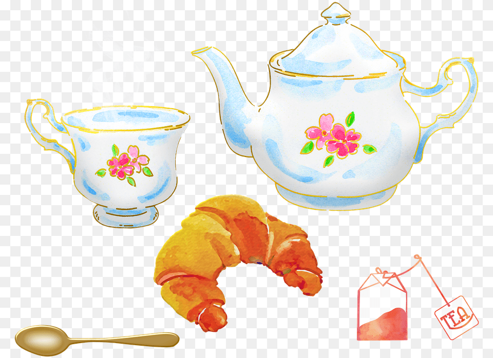 Teapot, Cookware, Pottery, Pot, Spoon Free Png