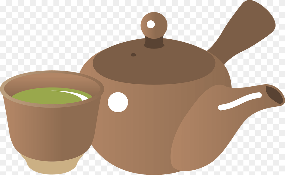 Teapot And Bowl For Green Tea Clipart, Cookware, Pot, Pottery Free Transparent Png