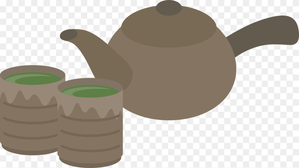 Teapot And Bowl For Green Tea Clipart, Cookware, Pot, Pottery Free Transparent Png