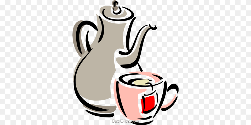 Teapot And Cup Royalty Vector Clip Art Illustration, Cookware, Pot, Pottery, Smoke Pipe Free Png