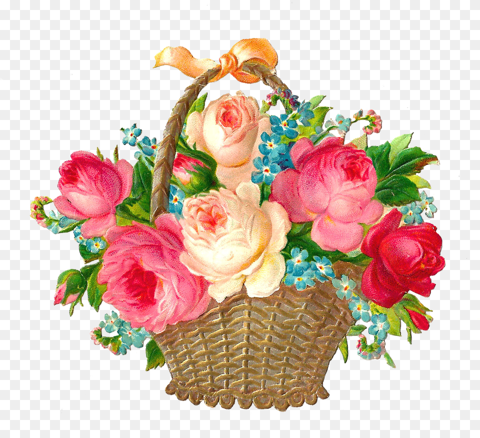 Teapot And Flowers Clipart, Rose, Plant, Flower Bouquet, Flower Arrangement Png Image