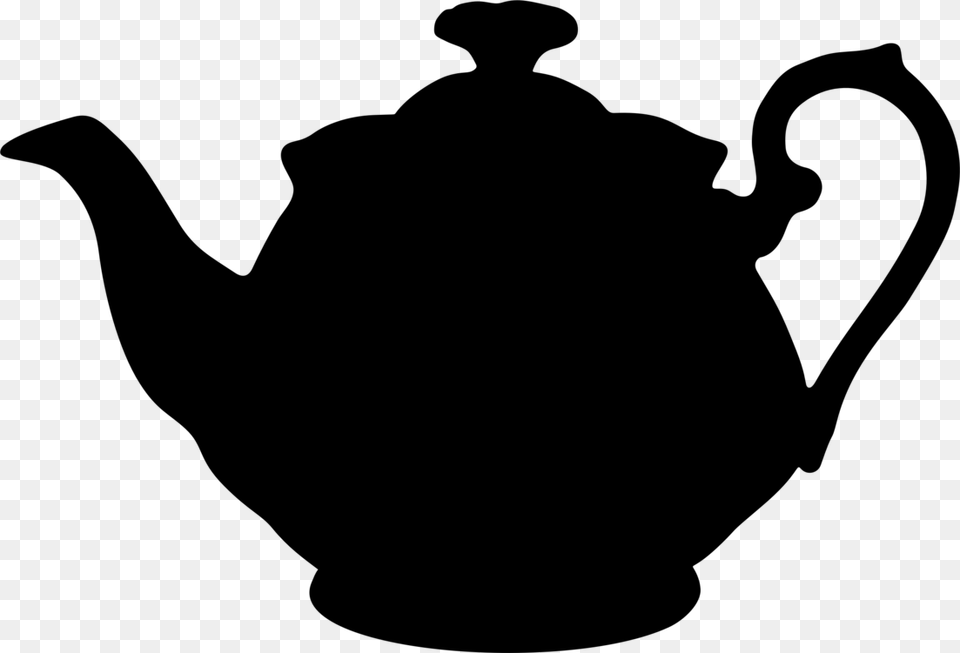 Teapot Drink Silhouette Mug, Gray Free Png Download