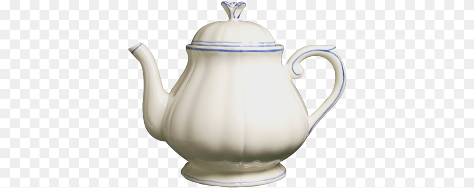 Teapot Gien Filet Bleu Teapot, Cookware, Pot, Pottery, Art Free Png