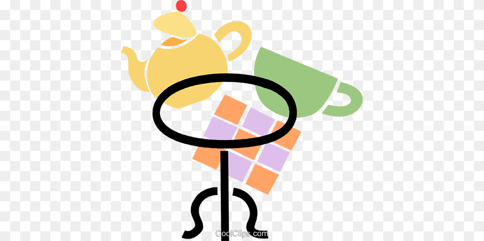 Teapot On A Table With A Teacup Royalty Vector Clip Art, Cookware, Pot, Pottery, Toy Free Transparent Png