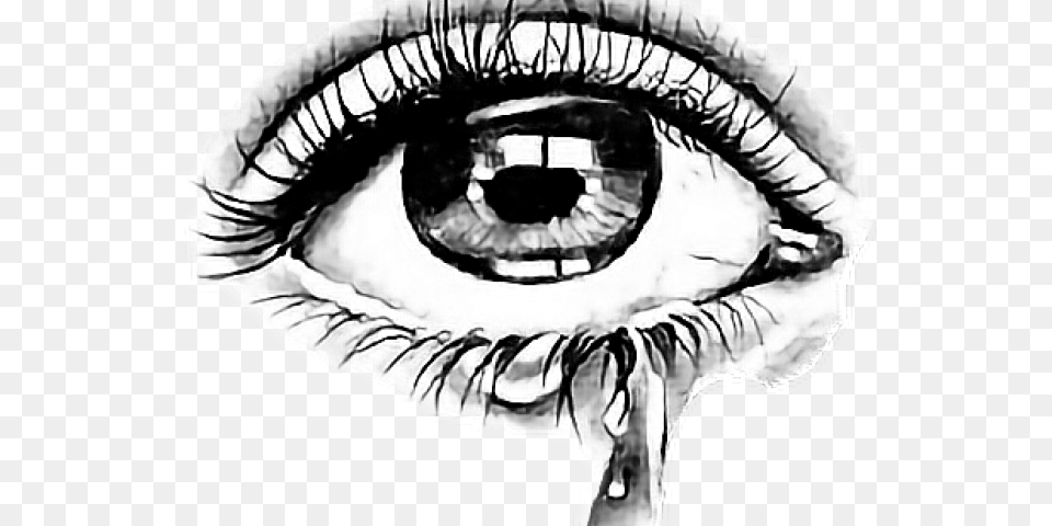 Tear Crying Eyes Quotes, Art, Drawing, Adult, Person Png Image