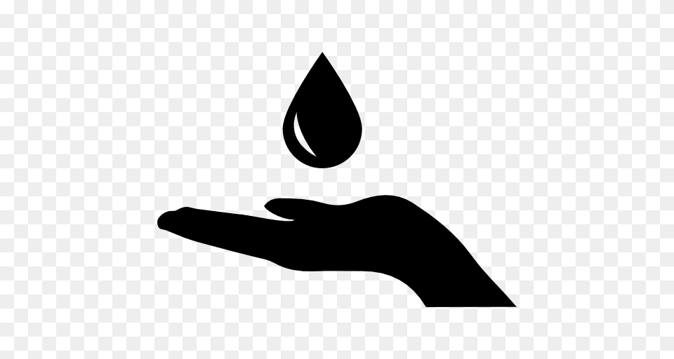 Tear Drop Water Raining Icon, Gray Png
