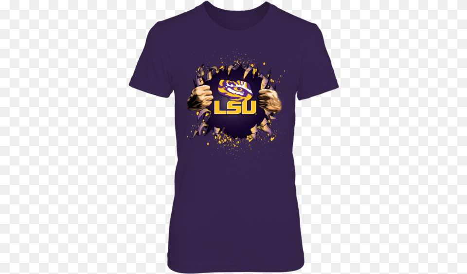 Tearing Shirt Lsu Tigers Shirt Lsu Tigers Hbs Black Vinyl Fitted Spare Car Tire Cover, Clothing, T-shirt, Glove Free Png Download