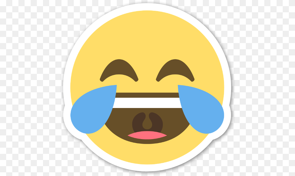 Tears Of Joy Smiley Sticker Emoji De Me Divierte, Logo, Head, Person, Clothing Png