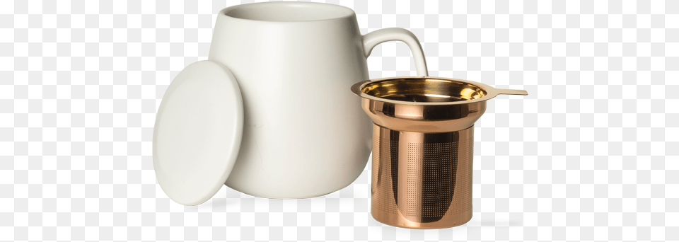 Teaset Hugo White Mug With Infuser Cup, Bottle, Shaker Free Png