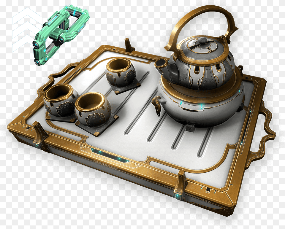 Teaset Warframe Orokin Tea Set, Cookware, Pot, Pottery, Teapot Png Image