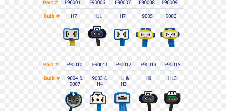 Tec Headlight Harness Chart Headlight Connectors, Computer Hardware, Electronics, Hardware Free Png Download