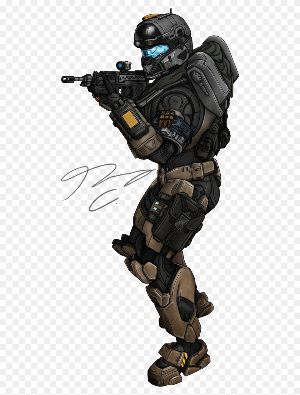 Tech Armor Concept Halo Spartan, Person, Helmet, Gun, Weapon Png Image