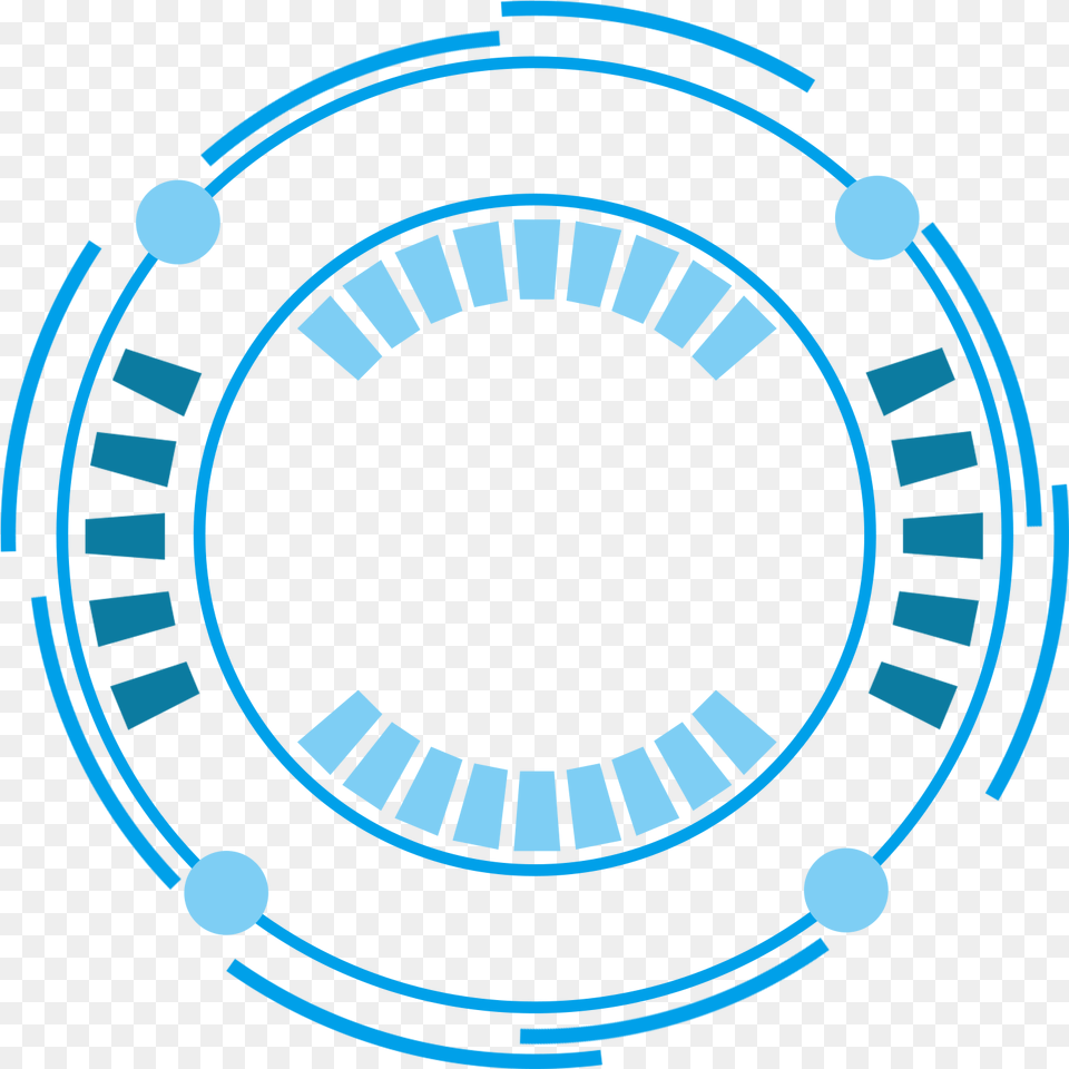 Tech Border Blue Futuristic Round Frame And Psd Futuristic Circle, Machine, Spoke, Wheel Free Transparent Png
