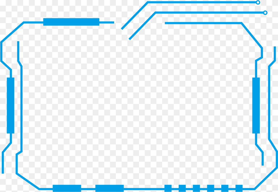 Tech Border Blue Minimalist Lines And Psd Diagram, Electronics, Hardware, Computer Hardware Free Png