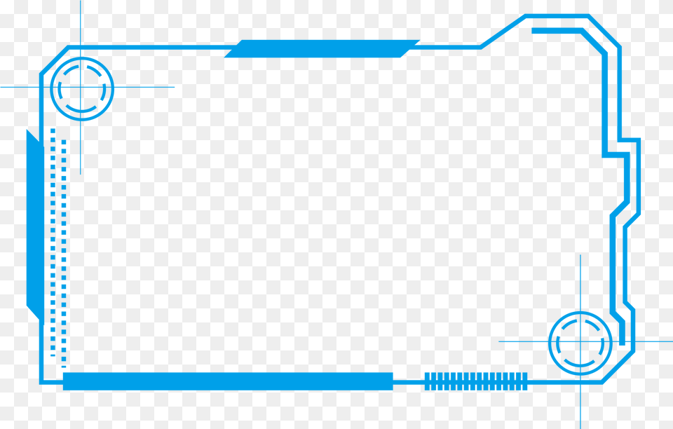 Tech Border Blue Simple Lines And Psd Technology Border, Electronics, Hardware, Blackboard, Diagram Free Png Download