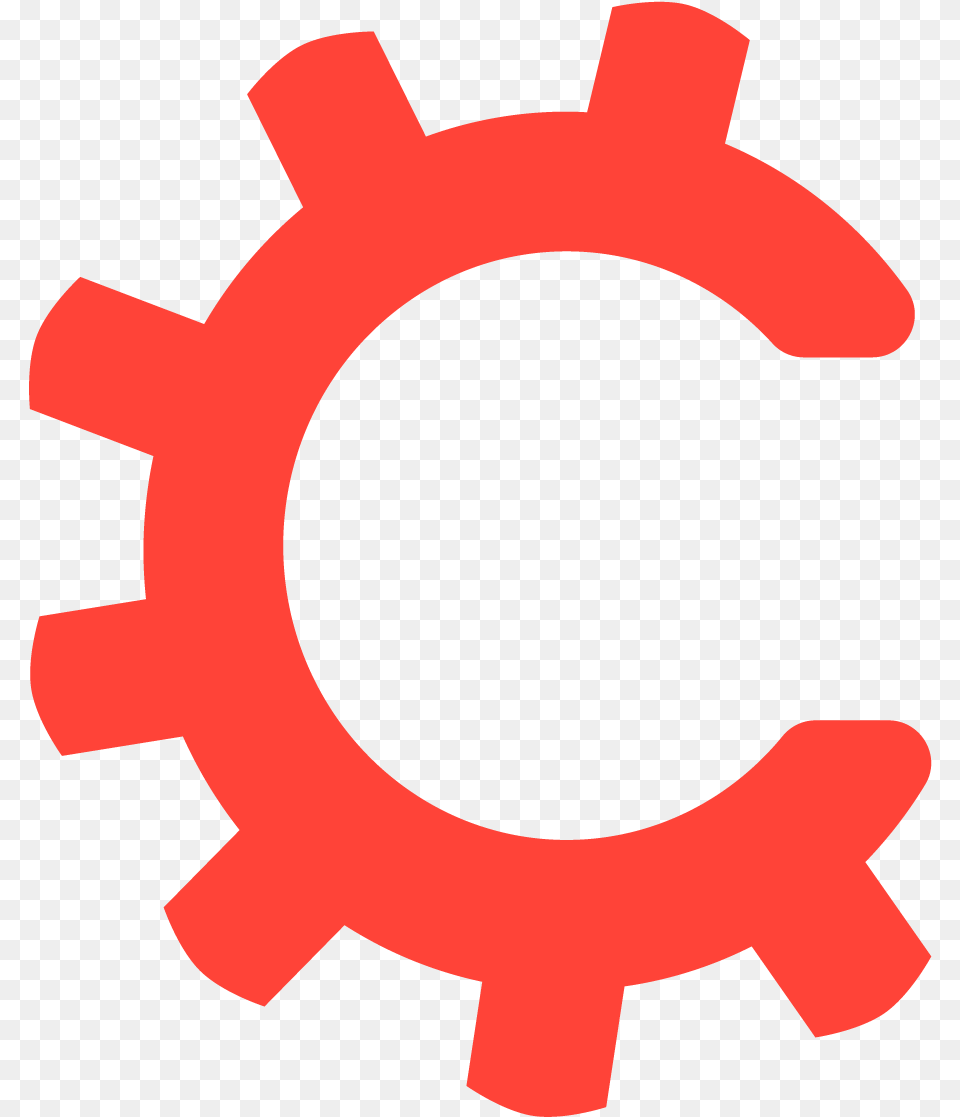 Tech Icon Red, Machine, Gear Png Image