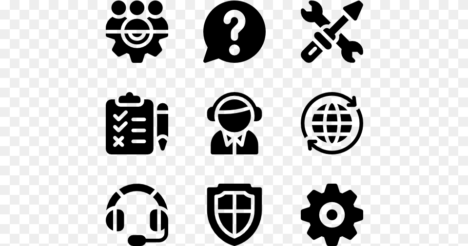 Tech Support Information Technology Icons, Gray Free Png Download
