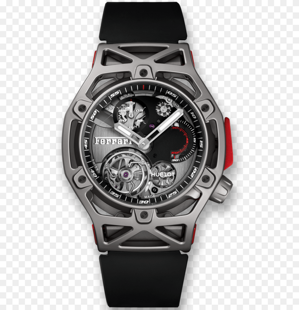 Techframe Ferrari Tourbillon Chronograph Titanium, Arm, Body Part, Person, Wristwatch Png Image