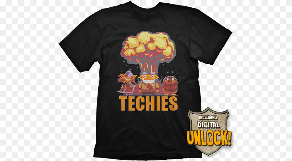 Techies Mushroom Cloud Ingame Code T Shirt Dota 2 Techies, Clothing, T-shirt Free Transparent Png