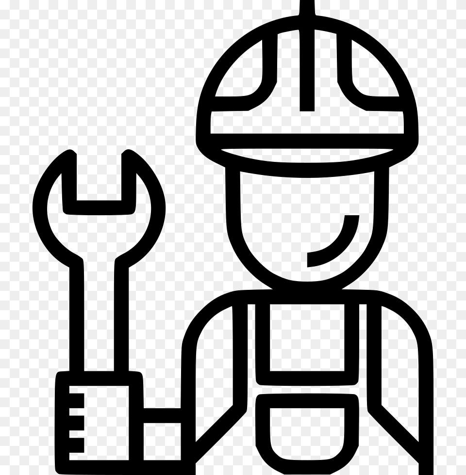 Techincian Customer Man Avatar Engineer Icon, Stencil, Cutlery, Gas Pump, Machine Free Png Download