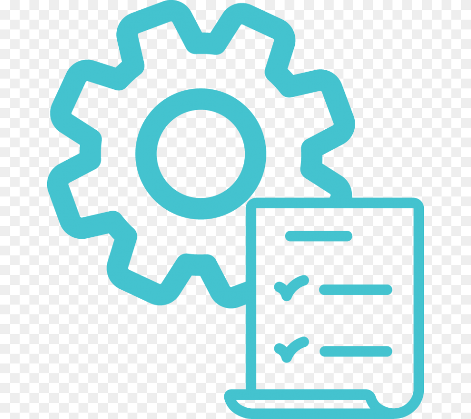 Technical Accounting Icon, Machine, Gear, Person Png Image