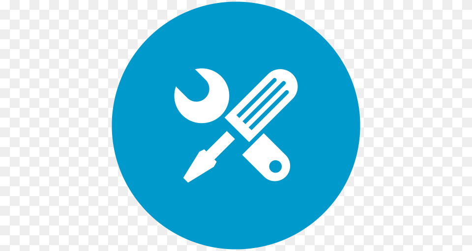 Technical Support Tools Blue Icon Of Web Hosting, Cutlery, Fork Free Transparent Png