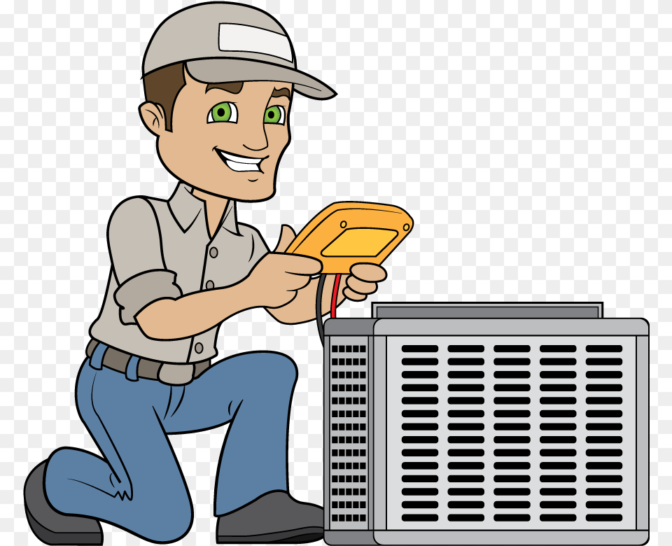 Technician Air Conditioning Hvac Technician Cartoon, Person, Face, Head, Device Png