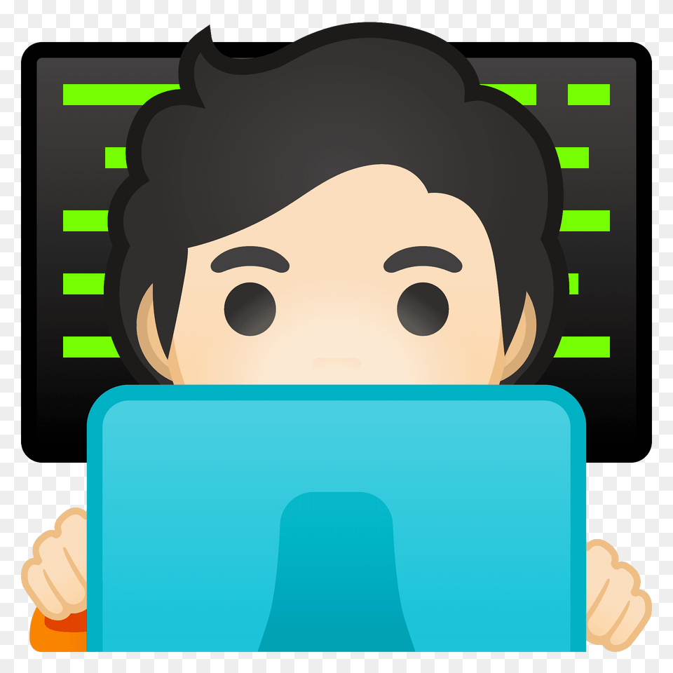 Technologist Emoji Clipart, Computer, Electronics, Person, Reading Png