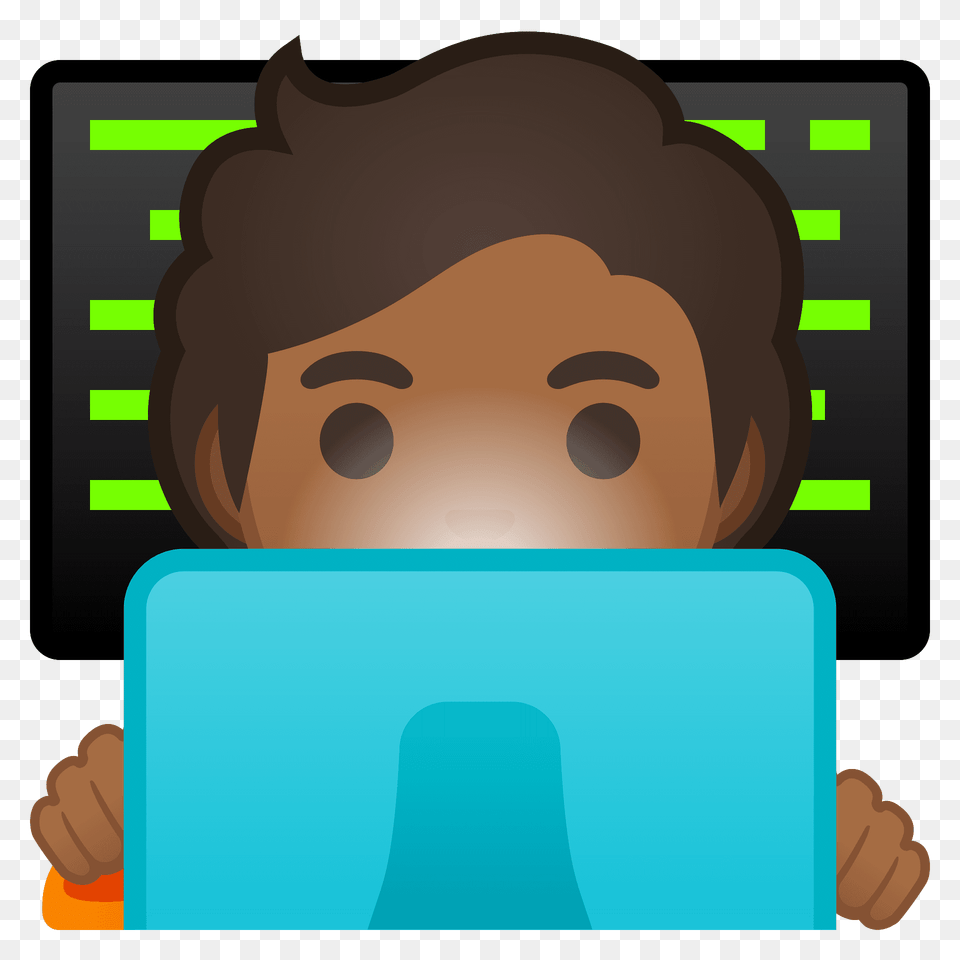 Technologist Emoji Clipart, Computer, Electronics, Reading, Person Png