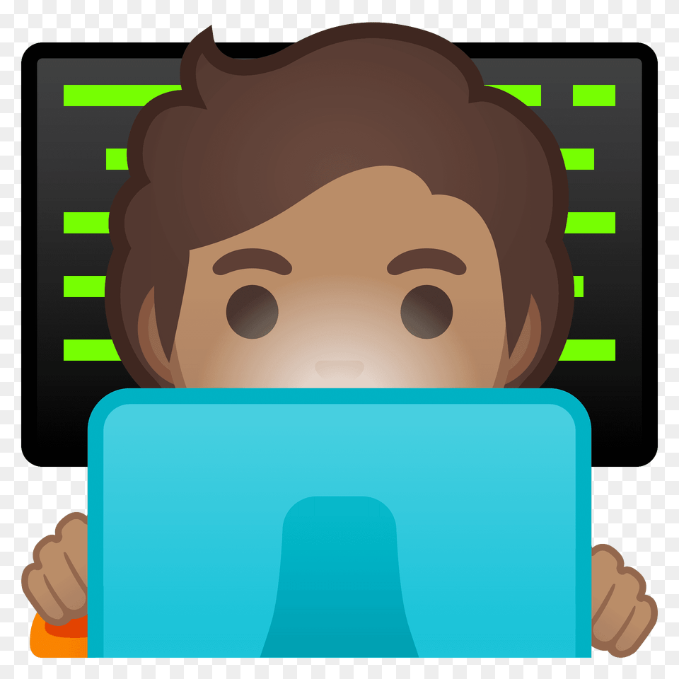 Technologist Emoji Clipart, Computer, Electronics, Reading, Person Free Png