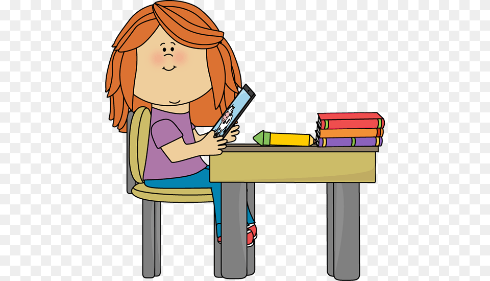 Technology Kids Clip Art School Technology Clipart, Book, Publication, Table, Reading Png Image